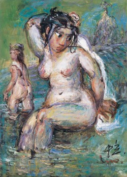 中国からの入浴女性LZL Oil Paintings